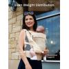 imageGrownsy Baby Carrier Newborn to Toddler 744lbs Ergonomic ampamp Cozy Wraps with OneClick Buckle Mesh ampamp Head Support for HandsFree Comfort Almond BeigeAlmond Beige