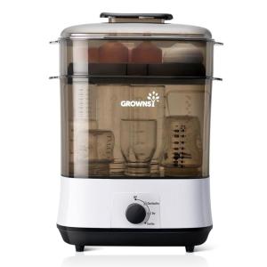 imageGROWNSY Adjustable 3 in 1 Large Bottle Sterilizer and Dryer Electric Steam Baby Bottle Sterilizer Bottle Sanitizer for Baby Bottles ampamp Pacifiers Breast Pump Parts GreenGrey