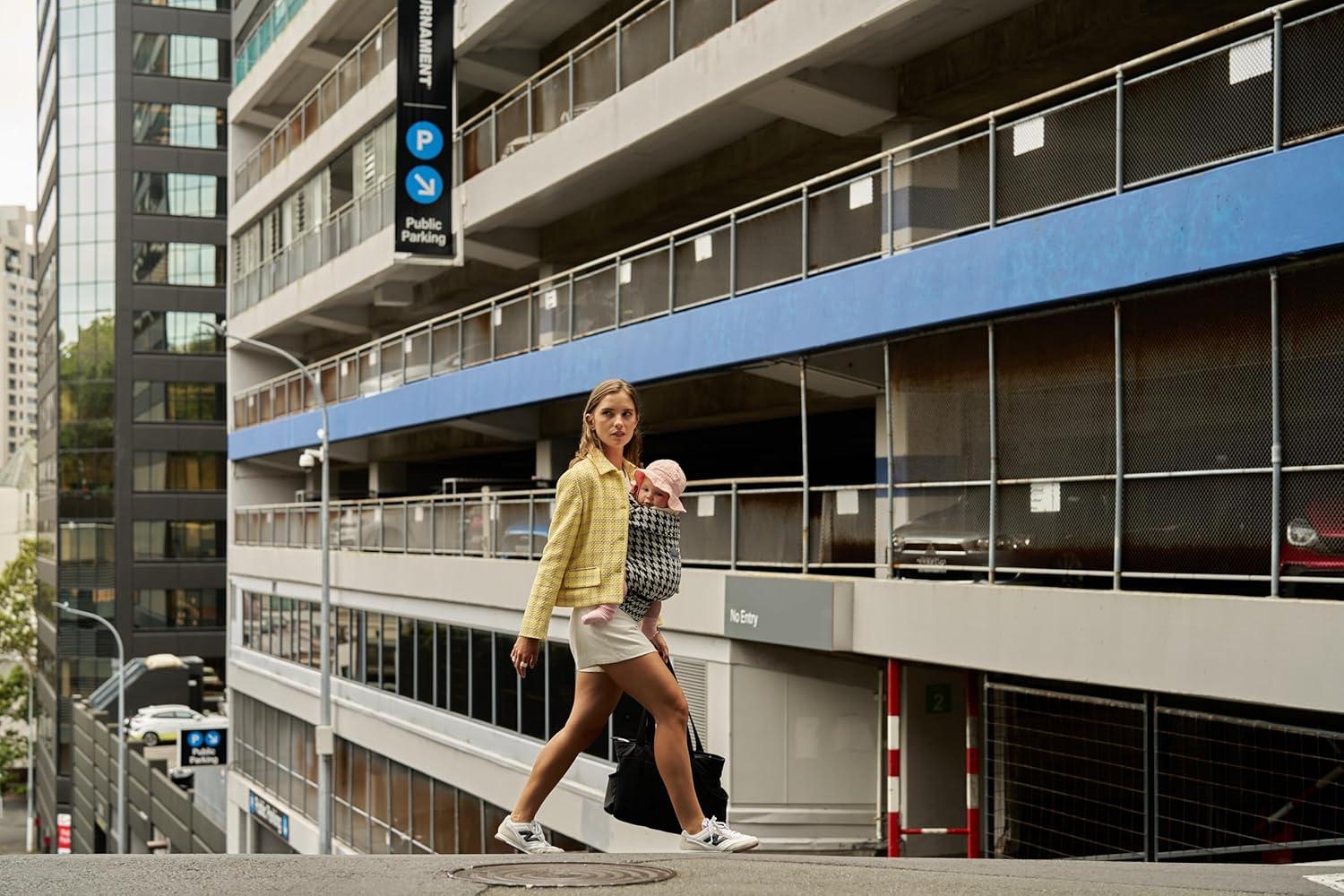 imageGROWNSY Baby Carrier Newborns to Toddlers Ergonomic Baby Toddler Carrier Wraps with Head Support Easy to Wear Infant Carrier Baby Gift Travel and Hiking Friendly 7 to 44 lb AnimalHoundstooth