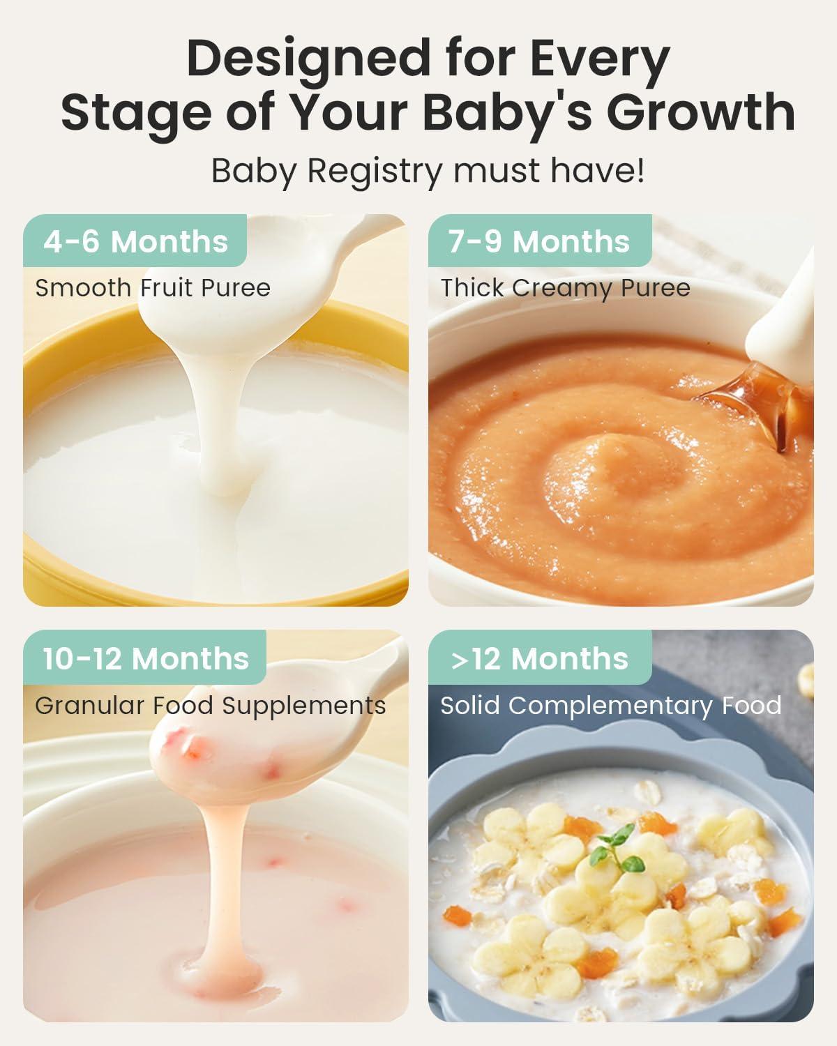 imageGROWNSY Baby Food Maker with Steam Basket One Step Baby Food Processor Steamer Puree Blender Grinder Mills Machine Auto Cooking Grinding and Sterilizing for Healthy Homemade Baby Food Dark GreyDark Grey