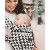 imageGROWNSY Baby Carrier Newborn to Toddler Cozy Baby Wraps Carrier Ergonomic Baby Carrier with Head Support Oxford BlueHoundstooth Black