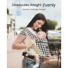 imageGROWNSY Baby Carrier Newborn to Toddler Cozy Baby Wraps Carrier Ergonomic Baby Carrier with Head Support Oxford BlueHoundstooth Black