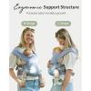 imageGROWNSY Baby Carrier Newborn to Toddler Cozy Baby Wraps Carrier Ergonomic Baby Carrier with Head Support Oxford BlueOxford Blue