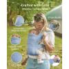 imageGROWNSY Baby Carrier Newborn to Toddler Cozy Baby Wraps Carrier Ergonomic Baby Carrier with Head Support Oxford BlueOxford Blue