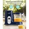 imageGROWNSY Baby Food Maker with Steam Basket One Step Baby Food Processor Steamer Puree Blender Grinder Mills Machine Auto Cooking Grinding and Sterilizing for Healthy Homemade Baby Food Dark GreyDark Blue