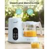 imageGROWNSY Baby Food Maker with Steam Basket One Step Baby Food Processor Steamer Puree Blender Grinder Mills Machine Auto Cooking Grinding and Sterilizing for Healthy Homemade Baby Food Dark GreyBlue