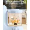 imageGROWNSY Baby Food Maker with Steam Basket One Step Baby Food Processor Steamer Puree Blender Grinder Mills Machine Auto Cooking Grinding and Sterilizing for Healthy Homemade Baby Food Dark GreyBlue