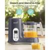 imageGROWNSY Baby Food Maker with Steam Basket One Step Baby Food Processor Steamer Puree Blender Grinder Mills Machine Auto Cooking Grinding and Sterilizing for Healthy Homemade Baby Food Dark GreyDark Grey