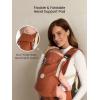 imageGrownsy Baby Carrier Newborn to Toddler 744lbs Ergonomic ampamp Cozy Wraps with OneClick Buckle Head Support for HandsFree Comfort Sepia