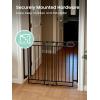 imageGrownsy Gate for Stairs No Bottom Bar Baby Gates Adjustable Width 32 to 48 for Child and Pet Dog Gate with AutoClose ampamp OneHand Operation ScrewIn Installation for Doorways and Indoor UseBlackBlack