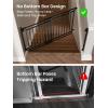 imageGrownsy Gate for Stairs No Bottom Bar Baby Gates Adjustable Width 32 to 48 for Child and Pet Dog Gate with AutoClose ampamp OneHand Operation ScrewIn Installation for Doorways and Indoor UseBlackBlack
