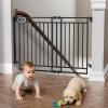 imageGrownsy Gate for Stairs No Bottom Bar Baby Gates Adjustable Width 32 to 48 for Child and Pet Dog Gate with AutoClose ampamp OneHand Operation ScrewIn Installation for Doorways and Indoor UseBlackBlack