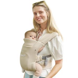 imageGROWNSY Baby Carrier Newborn to Toddler Cozy Baby Wraps Carrier Ergonomic Baby Carrier with Head Support Oxford BlueCream