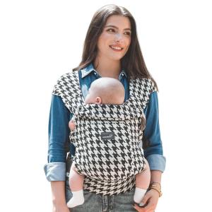 imageGROWNSY Baby Carrier Newborn to Toddler Cozy Baby Wraps Carrier Ergonomic Baby Carrier with Head Support Oxford BlueHoundstooth Black