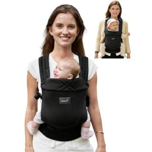 imageGROWNSY Baby Carrier Newborns to Toddlers Ergonomic Baby Toddler Carrier Wraps with Head Support Easy to Wear Infant Carrier Baby Gift Travel and Hiking Friendly 7 to 44 lb AnimalBlack