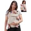 imageGROWNSY Baby Carrier OneClick Release Clasp for Easy to Wear Cozy Wraps Carrier Newborn to Toddler with Head Support744lbs Ergonomic ampamp Lightweight for Infant to Toddler CreamAlmond Beige