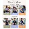image:imageGrownsy FlyKnitted Baby Carrier with Hipseat Ultra Breathable Flexible Fit Safety Certified Plus Size Friendly Ideal for Comfortable Baby Wearing Newborn to Toddler 750lbs
