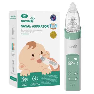 image:imageGROWNSY Electric Nasal Aspirator for Pet WhisperQuiet Nose amp Ear Suction for Dogs Cats Puppies amp Kittens Adjustable Suction FoodGrade Silicone Relieve Congestion Clear Milk Clean EarsGreen