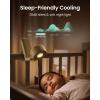 image:imageGROWNSY Portable Stroller Fan with Clip  Foldable Mini Fan for Carrier  Small Handheld Fan with Soft Night Light  Rechargeable 4Speed Personal Fan for TravelDeskBedBackpackCar Seat BeigeBeige