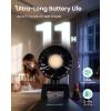 image:imageGROWNSY Portable Stroller Fan with Clip  Foldable Mini Fan for Carrier  Small Handheld Fan with Soft Night Light  Rechargeable 4Speed Personal Fan for TravelDeskBedBackpackCar Seat BeigeBlack
