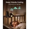 image:imageGROWNSY Portable Stroller Fan with Clip  Foldable Mini Fan for Carrier  Small Handheld Fan with Soft Night Light  Rechargeable 4Speed Personal Fan for TravelDeskBedBackpackCar Seat BeigeBlack
