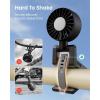 image:imageGROWNSY Portable Stroller Fan with Clip  Foldable Mini Fan for Carrier  Small Handheld Fan with Soft Night Light  Rechargeable 4Speed Personal Fan for TravelDeskBedBackpackCar Seat BeigeBlack