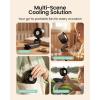 image:imageGROWNSY Portable Stroller Fan with Clip  Foldable Mini Fan for Carrier  Small Handheld Fan with Soft Night Light  Rechargeable 4Speed Personal Fan for TravelDeskBedBackpackCar Seat BeigeBlack