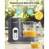 image:imageGrownsy Baby Food Maker with Steam Basket One Step Baby Food Processor Steamer Puree Blender Grinder Mills Machine Auto Cooking Grinding and Sterilizing for Healthy Homemade Baby Food GreenDark Gray