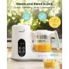 image:imageGrownsy Baby Food Maker with Steam Basket One Step Baby Food Processor Steamer Puree Blender Grinder Mills Machine Auto Cooking Grinding and Sterilizing for Healthy Homemade Baby Food GreenWhite