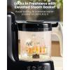 image:imageGrownsy Baby Food Maker with Steam Basket One Step Baby Food Processor Steamer Puree Blender Grinder Mills Machine Auto Cooking Grinding and Sterilizing for Healthy Homemade Baby Food GreenBlack
