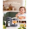 image:imageGrownsy Baby Food Maker with Steam Basket One Step Baby Food Processor Steamer Puree Blender Grinder Mills Machine Auto Cooking Grinding and Sterilizing for Healthy Homemade Baby Food GreenDark Gray