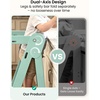 image:imageGrownsy Foldable Step Stool Toddler Tower Toddler Kitchen Stool Helper Collapsible Kids Standing Tower with 3 Adjustable Heights for Kitchen Bathroom Sink Counter WhiteGreen