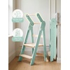 image:imageGrownsy Foldable Step Stool Toddler Tower Toddler Kitchen Stool Helper Collapsible Kids Standing Tower with 3 Adjustable Heights for Kitchen Bathroom Sink Counter WhiteGreen
