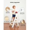 image:imageGrownsy Foldable Step Stool Toddler Tower Toddler Kitchen Stool Helper Collapsible Kids Standing Tower with 3 Adjustable Heights for Kitchen Bathroom Sink Counter WhiteWhite