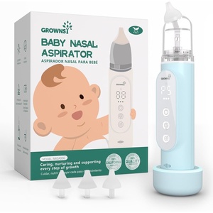 image:imageGROWNSY Nasal Aspirator for Baby Upgraded 5 Suction Levels Baby Nose Sucker IPX7 Waterproof Electric Nose Suction for Baby Booger Sucker for Toddlers with Music amp Light Functions GreenBlue