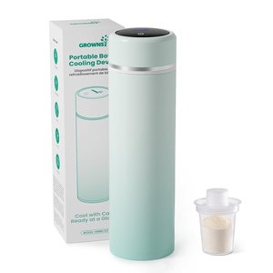 image:imageGrownsy Portable Baby Formula Bottle Maker Rapid Cooling in 3 Min Pure Physical Cooling No Power Needed Smart Color Temp Display Travel amp Night Feeding Essential Includes Formula DispenserGreenGreen