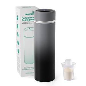 image:imageGrownsy Portable Baby Formula Bottle Maker Rapid Cooling in 3 Min Pure Physical Cooling No Power Needed Smart Color Temp Display Travel amp Night Feeding Essential Includes Formula DispenserGreenBlack