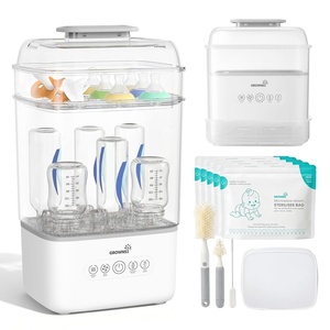 image:imageGrownsy Bottle Sterilizer and Dryer 6 Bottles Capacity Space Saving Nesting Design Bottle Sanitizer Esterilizador de Biberones for All Size Bottles amp Breast Pump Accessories Travel Set Included
