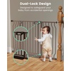 image:imageMoms ChoiceGROWNSY Baby Gate for Stairs 30543 Pressure Mounted Pet Gate for DoorwaysAuto Close Dog Gate for The HouseEasy Installation amp Walk Thru Wide Safety Gate BlackBrown