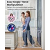 image:imageMoms ChoiceGROWNSY Baby Gate for Stairs 30543 Pressure Mounted Pet Gate for DoorwaysAuto Close Dog Gate for The HouseEasy Installation amp Walk Thru Wide Safety Gate BlackWhite