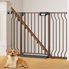 image:imageMoms ChoiceGROWNSY Baby Gate for Stairs 30543 Pressure Mounted Pet Gate for DoorwaysAuto Close Dog Gate for The HouseEasy Installation amp Walk Thru Wide Safety Gate BlackBrown