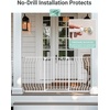 image:imageMoms ChoiceGROWNSY Baby Gate for Stairs 30543 Pressure Mounted Pet Gate for DoorwaysAuto Close Dog Gate for The HouseEasy Installation amp Walk Thru Wide Safety Gate BlackWhite