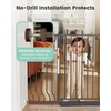 image:imageMoms ChoiceGROWNSY Baby Gate for Stairs 30543 Pressure Mounted Pet Gate for DoorwaysAuto Close Dog Gate for The HouseEasy Installation amp Walk Thru Wide Safety Gate BlackBrown