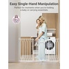 image:imageMoms ChoiceGROWNSY Baby Gate for Stairs 30543 Pressure Mounted Pet Gate for DoorwaysAuto Close Dog Gate for The HouseEasy Installation amp Walk Thru Wide Safety Gate BlackWhite
