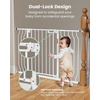 image:imageMoms ChoiceGROWNSY Baby Gate for Stairs 30543 Pressure Mounted Pet Gate for DoorwaysAuto Close Dog Gate for The HouseEasy Installation amp Walk Thru Wide Safety Gate BlackWhite