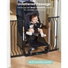 image:imageMoms ChoiceGROWNSY Baby Gate for Stairs 30543 Pressure Mounted Pet Gate for DoorwaysAuto Close Dog Gate for The HouseEasy Installation amp Walk Thru Wide Safety Gate BlackBlack