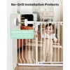 image:imageMoms ChoiceGROWNSY Baby Gate for Stairs 30543 Pressure Mounted Pet Gate for DoorwaysAuto Close Dog Gate for The HouseEasy Installation amp Walk Thru Wide Safety Gate BlackWhite