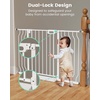 image:imageMoms ChoiceGROWNSY Baby Gate for Stairs 30543 Pressure Mounted Pet Gate for DoorwaysAuto Close Dog Gate for The HouseEasy Installation amp Walk Thru Wide Safety Gate BlackWhite