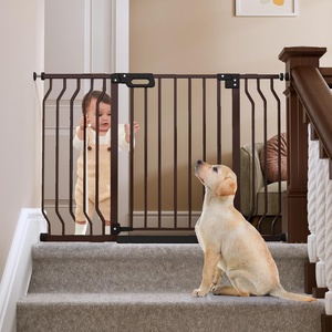 image:imageMoms ChoiceGROWNSY Baby Gate for Stairs 30543 Pressure Mounted Pet Gate for DoorwaysAuto Close Dog Gate for The HouseEasy Installation amp Walk Thru Wide Safety Gate BlackBrown