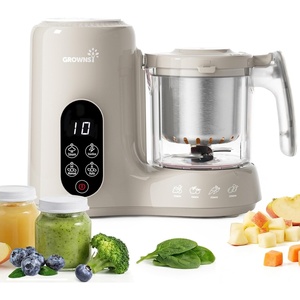image:imageGrownsy Baby Food Maker with Stainless Steel Steam Basket  Baby Food Processor Puree Steamer amp Blender for Homemade Baby Food Ideal for Starting Solids BLW amp Babies 6 Months  Creamy Taupe